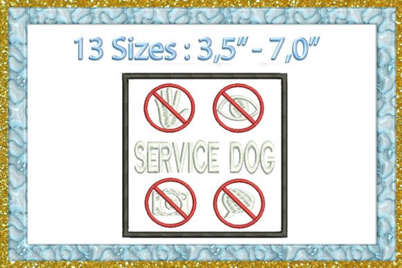 Service Dog Label Machine Embroidery